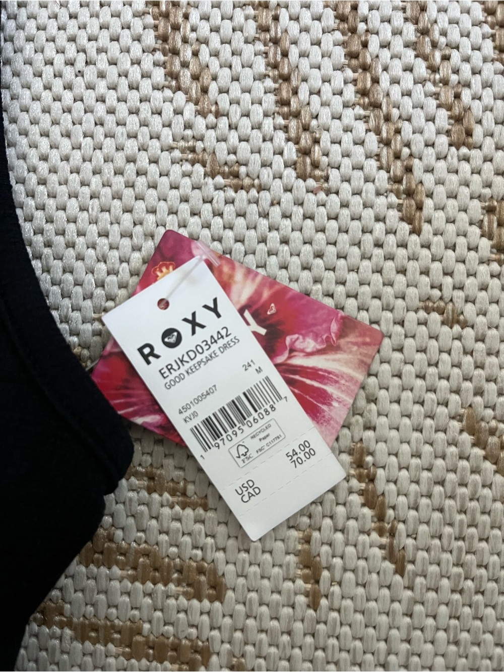 NWT! Roxy Black Cut-Out Midi Dress M - Picture 4 of 10